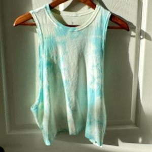 Spiritual Gangster Supernova Tank Top Women XS Mint Tie-Dye